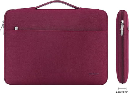 DOMISO 17 inch Laptop Sleeve Protective Case Cover Compatible with 17-17.3 inch HP Dell ASUS Lenovo Chromebook,Waterproof Computer Cases Bag with Handle,Wine