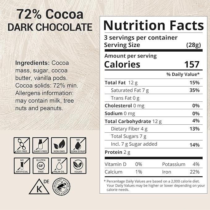 Milkboy Swiss Chocolates Dark Chocolates - 72% Cocoa, Made in Switzerland, Dairy Free, Vegan, Gluten-Free, Non-GMO, Kosher, Sustainably Farmed, European Chocolate - 3 oz, Pack 10