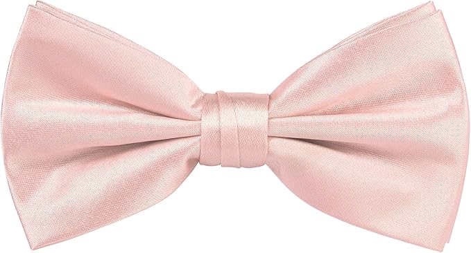 TIE G 5pcs Tie Set in WHITE OR BLACK GIFT BOX: Solid Color Necktie, Satin Bow Tie, Pocket Square, Lapel, Cuff Links