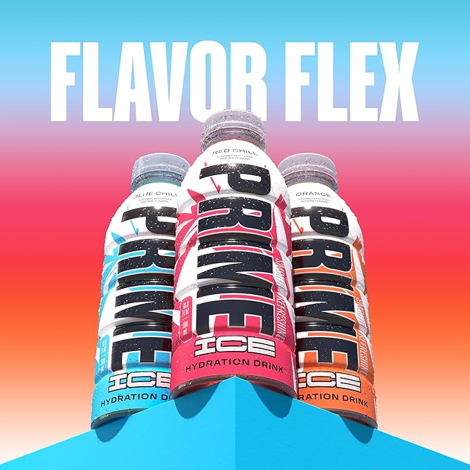 Prime ICE Hydration Variety Pack Smooth & Refreshing Low-Calorie Sports Drink with 10% Coconut Water, 500+ mg Electrolytes & Zero Added Sugar, 12 fl oz Bottles, Pack of 15