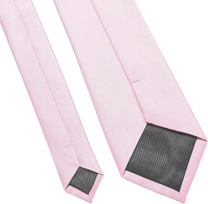 DecTwig Men's Ties Solid Color Formal Neckties 3.15" (8CM) Black Ties For Men