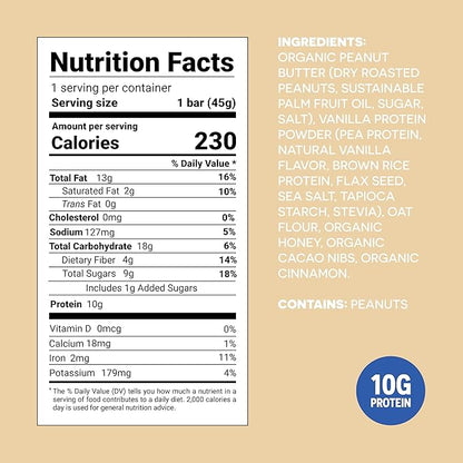FROPRO Snack Bars - Plant Based Protein Bars, All-Natural, Gluten Free, Dairy Free, & Soy Free, High Protein Bars with Low Calories | Chocolate Chip, 12 Pack