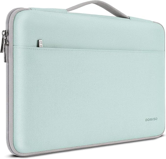 DOMISO 14 inch Laptop Case Sleeve Protective Cover Compatible with 15 inch MacBook Air M4 M3 M2,MacBook Pro,14-15 inch HP Dell ASUS Lenovo Chromebook,Waterproof Computer Cases Bag,Mint Green