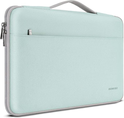 DOMISO 17.3 inch Laptop Case Sleeve Protective Cover Compatible with 17.3 inch HP Pavilion Envy 17/Lenovo IdeaPad/Acer/ASUS/Dell/Alienware/LG Gram,Water Resistant Computer Bag with Handle,Mint Green