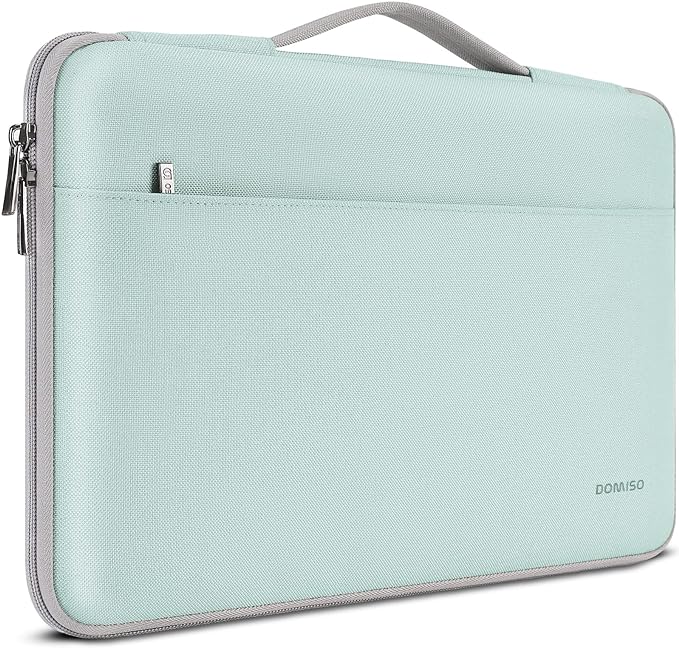 DOMISO 10.1 inch Tablet Case with Handle Water-Resistant Protective Carrying Bag for 10.5" 10.9" iPad Air / 10.2" iPad / 10.5" 11" iPad Pro/Surface Go 2 3/Lenovo Ideapad D330,Mint Green