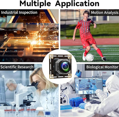USB Camera Module 5Megapixels 1944P 30fps Color Camera Module with 185Degree Autofocus Fisheye Lens Lightburn Webcam for Linux Mac OS Raspberry pi Widely Used in Industrial Security Monitoring