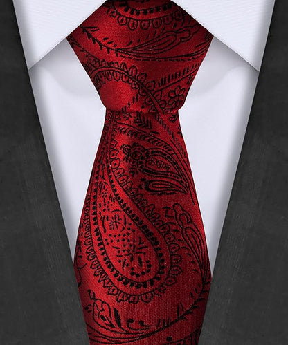 TIE G 5pcs Tie Set in WHITE OR BLACK GIFT BOX: Solid Color Necktie, Satin Bow Tie, Pocket Square, Lapel, Cuff Links