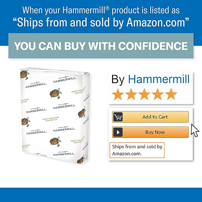 Hammermill Colored Paper, 20 lb Cherry Printer Paper, 8.5 x 11-10 Ream (5,000 Sheets) - Made in the USA, Pastel Paper, 102210C