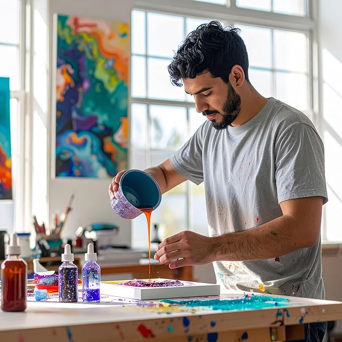 Custom Shop Paint Mixing Cups, 5-Quart (48 Pack) - Plastic Measuring Cups for Liquids, Automotive Painting, Epoxy Resin, Acrylic Arts, Crafts, Disposable or Reusable, Graduated, Mixing Ratios