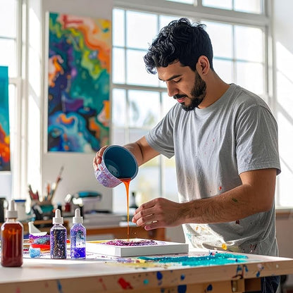 Custom Shop Paint Mixing Cups, 5-Quart (12 Pack) - Plastic Measuring Cups for Liquids, Automotive Painting, Epoxy Resin, Acrylic Arts, Crafts, Disposable or Reusable, Graduated, Mixing Ratios