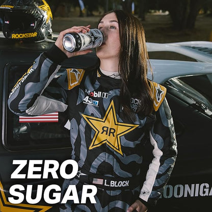 Rockstar Pure Zero Energy Drink, Tangerine Mango Guava Strawberryh, 0 Sugar, with Caffeine and Taurine, 16 Fl Oz (Pack of 12) (Packaging May Vary)