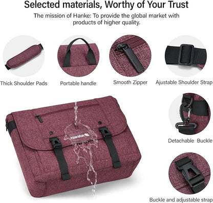 Hanke Durable Messenger Bag for Men with 15.6 Laptop Case, Business Cross Body Bag Briefcase for Women,School Work Tote Bag