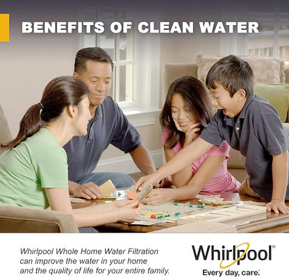 Whirlpool 10" x 4.5" Whole House Large Capacity Sediment Filter WHKF-GD25BB, NSF Certified 25 Micron Filtration, 6-Month Life, Replacement Cartridge Fits Most Home Standard Filter Housings