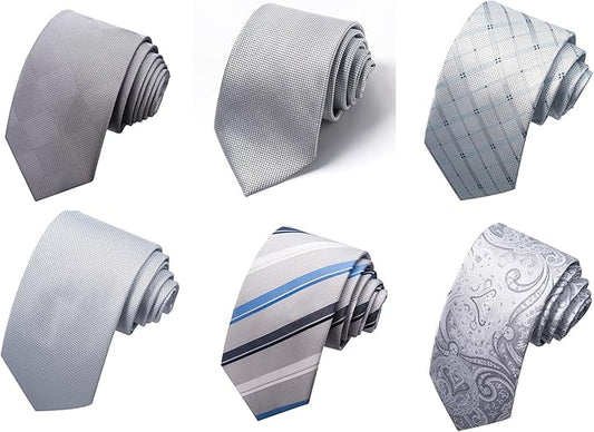 Tie For Men Necktie Woven Jacquard Neck Ties Set 6 PCS