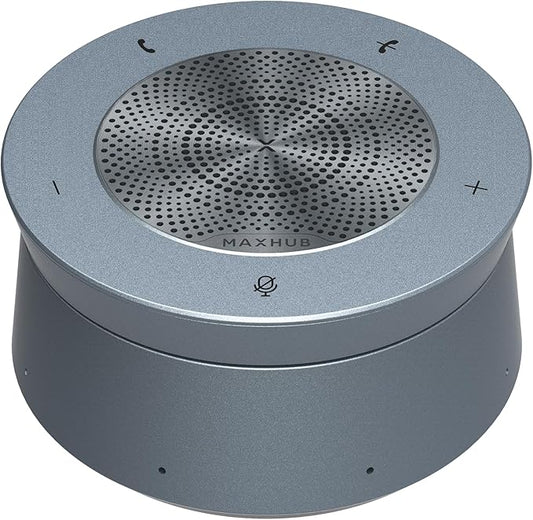 MAXHUB BM45 Conference Speakerphone, Meeting Speaker and Microphone for Audio Conferencing, 8-Mics Array 360° Sound Pickup 26ft Range, AI Noise Suppression Plug-and-Play, Certified for Microsoft Teams