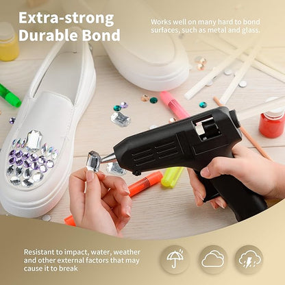MATUFF White Hot Glue Sticks Full Size 0.43” Dia x 8” Long, 20 pcs Hot melt Adhesive Glue Sticks, All-Purpose Colored Glue Gun Sticks for DIY White Crafting Arts and Wedding Cards, Stamp Sealing