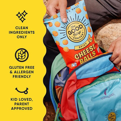The Good Crisp Company, Spicy Cheese Balls, 4 Ounce Bags (Pack of 8)