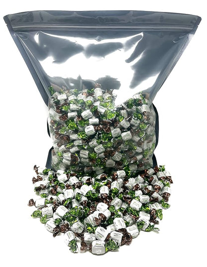 Holiday Chocolate Filled Mints - 10 lbs - Refreshing After Dinner Mint Hard Candies Filled with Chocolates - Bulk American Vintage Candy Assortment - Individually Wrapped, 160oz