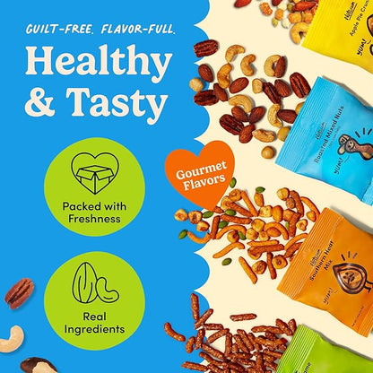 Nuts.com - Nuts and Dried Fruits Snack Box – Gourmet Mix Assortment for Fall, Thanksgiving and Festive Gifts – Package Includes Mixed Nuts, Dried Apricots & Fruits, Trail Mix, Heat Mix and Apple Pie Crunch