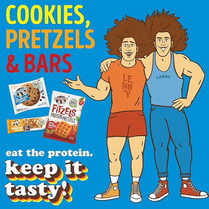 Lenny & Larry's FITZELS Variety Pack, 3 Flavors, 12 Count- Savory Pretzel Snacks Incredibly Tasty, High Protein Salty, Vegan, 20 g's of Plant Based Protein, 3 oz Each