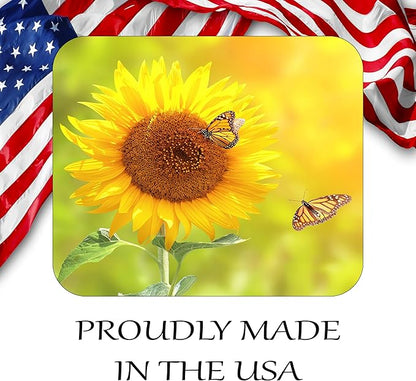 Floral Pattern Flower Mouse Pad Mat Mousepad for Desk Computer Laptop PC Gaming Home or Office Gift for Her Flowers (Sunflower MP99)
