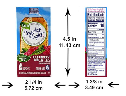 Crystal Light On The Go Raspberry Green Tea, 10-Packet Box (Pack of 7)