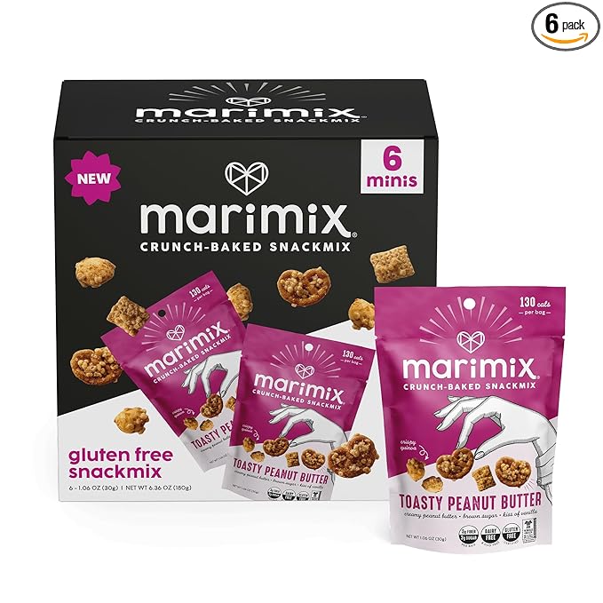 Marimix Mini Snack Mix - 6 pack (Mini Toasty Peanut Butter, 6 Pack)