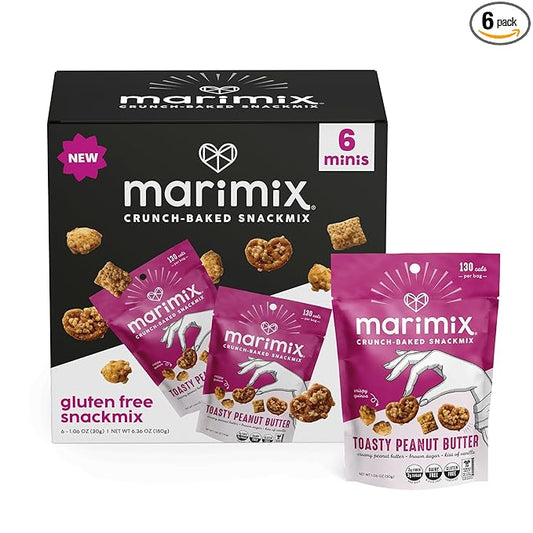 Marimix Mini Snack Mix - 6 pack (Mini Toasty Peanut Butter, 6 Pack)