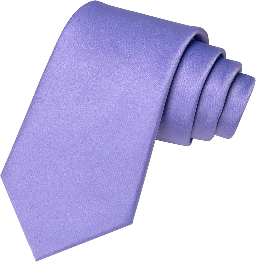 RBOCOTT Solid Color Tie and Pocket Square Hankerchief with Lapel Pin Set for Men