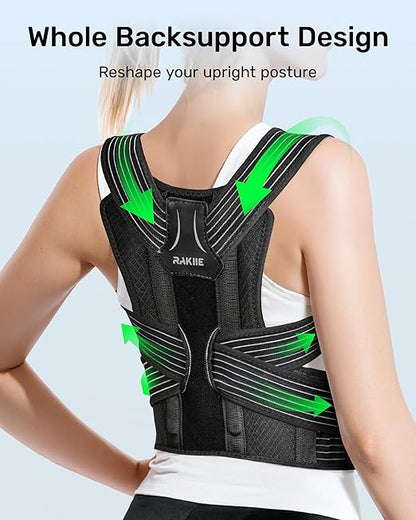 All-round Back Belt Support for Women Men, Breathable Durable Lumbar Support Brace, Invisible Under Clothing, Back Support Brace for Hunchback, Gray Size XL (Upper Waist: 47.2"-53.2")