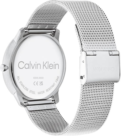 Calvin Klein Women's CK Iconic - 35mm 2H Quartz Watch - Stainless Steel Mesh Bracelet - Water Resistance 30 Meters – Premium Fashion Timepiece for Everyday Style - Gift for Her