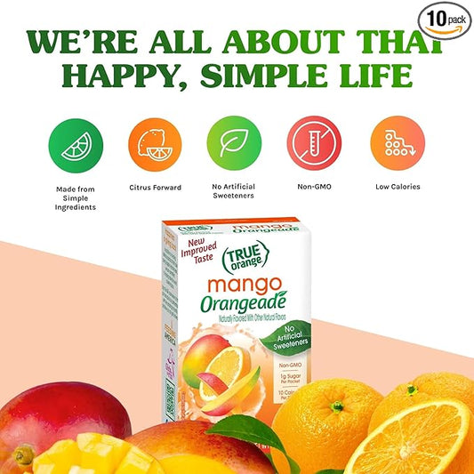 True Citrus Orange, Mango, 1.06 Oz, (Pack of 10- 0.11 oz each)