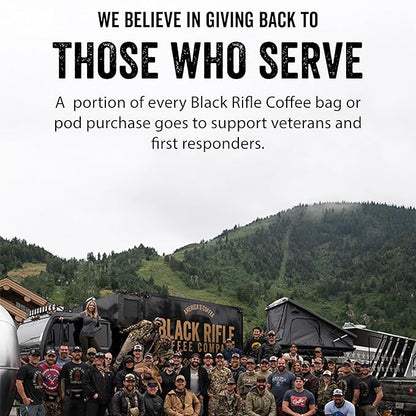 Black Rifle Coffee Company Gunship Roast, 12oz Bag, Ground Coffee Light Roast - Roasted Blend Made from Arabica Beans - Colombian & Brazilian Beans - Veteran Founded & American Made