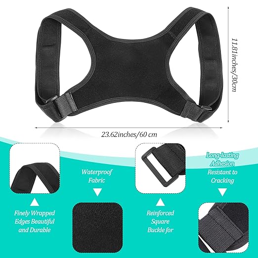Posture Corrector Adjustable Comfortable Back Brace Lightweight Breathable Upper Straightener Support for Women Men Lower Back Shoulder Clavicle Neck Hunchback Pain Relief