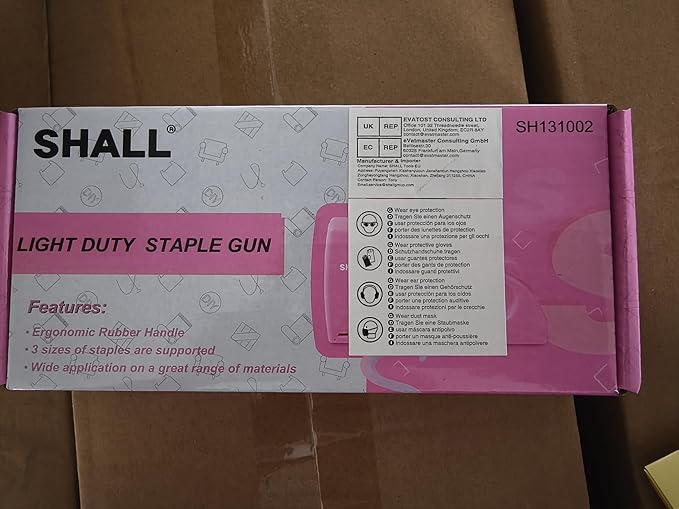 SHALL Light Duty Staple Gun for Wood - Pink Upholstery Staple Gun with 1600pcs JT21 Staples 1/4, 5/16, 3/8 inch and Staple Remover - Women Staple Gun for Crafts, Fabric Stapler Gun for DIY, Decoration