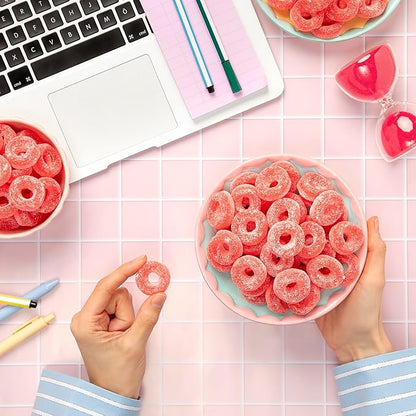 Kervan Candy Bebeto Watermelon Rings - Fruity, Soft, Sweet & Sour Gummy Candy Bulk for Kids, Gift Snacks and Parties - Watermelon Ring Gummies Big Party Size Bag (5 lbs)