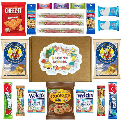 Hangry Kits Back to School Snack Box – 20-Piece Assorted Snack Care Package for Students – School Essentials for Dorm Life, Studying, Exams, or Gifts – Sweet & Savoury Variety Pack (Back to School 1)
