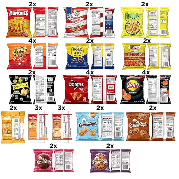 Frito-Lay Ultimate Snack Care Package, Variety Assortment of Chips, Cookies, Crackers & More, (Pack of 40)