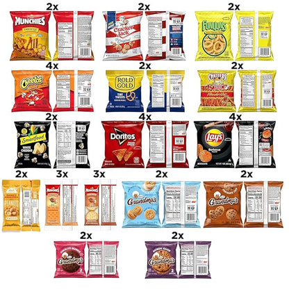 Frito-Lay Ultimate Snack Care Package, Variety Assortment of Chips, Cookies, Crackers & More, (Pack of 40)