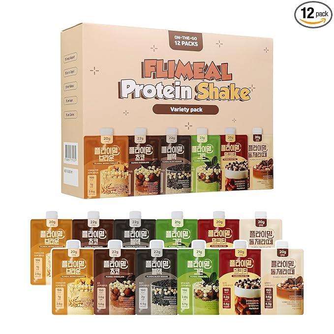 Variety pack Protein Shake, Low Sugar, Keto-Friendly Meal Replacement Shake, 1.59oz, 12packs, 6 Flavors, With Crunchy Protein Balls