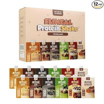 Variety pack Protein Shake, Low Sugar, Keto-Friendly Meal Replacement Shake, 1.59oz, 12packs, 6 Flavors, With Crunchy Protein Balls
