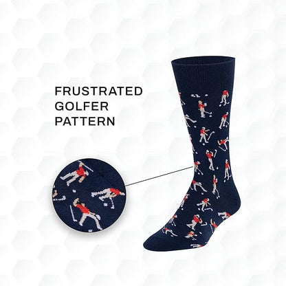 Shanker Golf Socks - Funny Angry Golfer Socks - Funny Golf Gift for Men - 1 Pair per Pack - Size 10-13