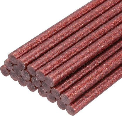 PATIKIL Hot Glue Sticks for Glue Gun, 20 Pcs Colored Hot Melt Adhesive Bulk Sticks for DIY Craft Projects Art Decoration Home Repairs, Dark Red (3.9" x 0.28")