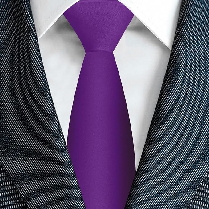 Men's Ties Solid Pure Color 3.15" (8CM) Necktie Plain Formal Business Wedding Black Ties For Men