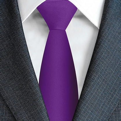 Men's Ties Solid Pure Color 3.15" (8CM) Necktie Plain Formal Business Wedding Black Ties For Men