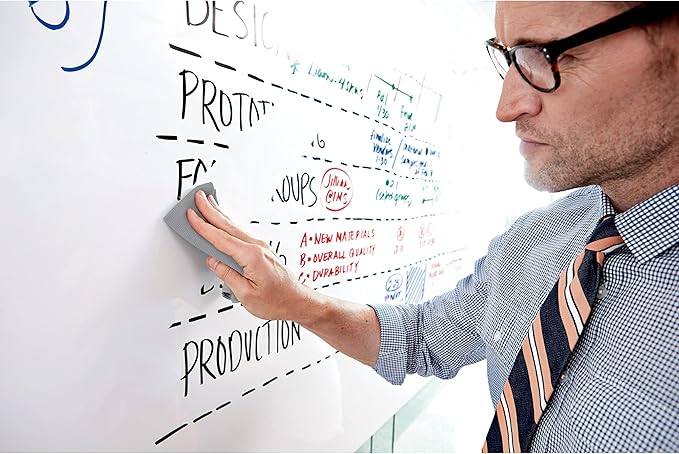 Post-it Dry Erase Whiteboard Film Surface for Walls, Doors, Tables, Chalkboards, Whiteboards, and More, Removable, Stain-Proof, Easy Installation, 3 ft x 2 ft Roll (DEF3x2)