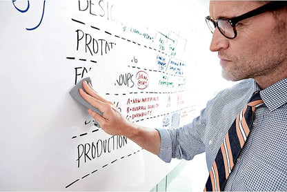 Post-it Dry Erase Whiteboard Film Surface for Walls, Doors, Tables, Chalkboards, Whiteboards, and More, Removable, Stain-Proof, Easy Installation, 3 ft x 2 ft Roll (DEF3x2)