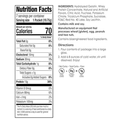 BariWise Protein Fruit Drink, Wildberry, Low Sugar, Gluten Free, Keto Friendly & Low Carb (7ct)