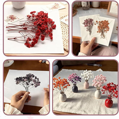 9 Pack Dried Flowers, Natural Pressed Flowers Kit for DIY Crafts, Scrapbook, Card Making,9 Colors