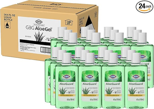 CLOROX Healthcare AloeGuard Antimicrobial Mini Hand Soap for Healthcare Professionals - Liquid Hand Wash for Everyday Use with Aloe Vera to Soothe & Moisturize Hands, 4 Fl Oz - 24 Pack